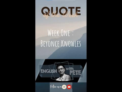 Quote of the Week episode 01 : Beyonce Knowles | #famousquotes #belajaringgris #beyonceknowles