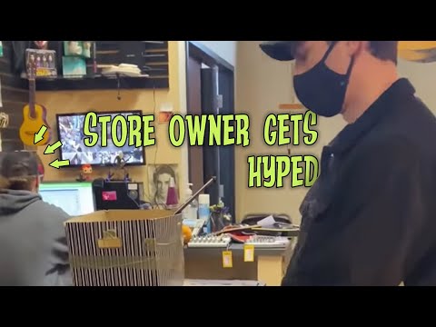 Store owner gets hyped when we play 80s music