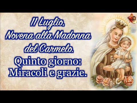 11 Luglio, 🌷Novena alla Madonna del Carmelo.Quinto giorno: Miracoli e grazie.