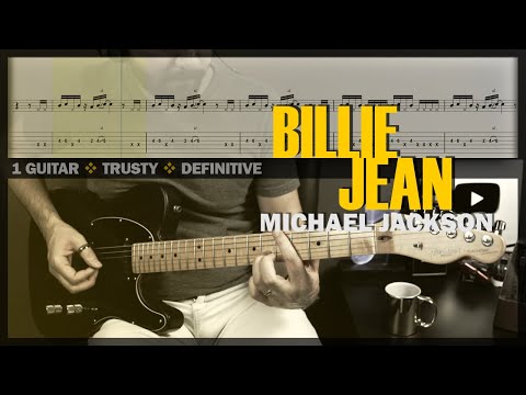 Billie Jean – MICHAEL JACKSON 🌟 Guitar Cover Tab | Original Solo Lesson | Backing Track with Vocals
