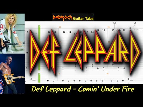 Comin' Under Fire – Def Leppard – Guitar + Bass TABS Lesson