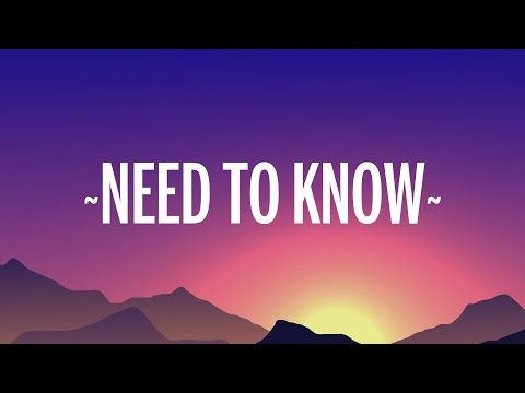 Doja Cat – Need To Know (Lyrics)
