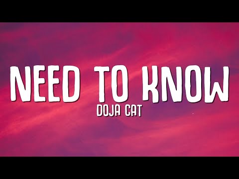 Doja Cat – Need To Know (Lyrics)