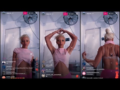 Doja Cat | shows off her fit body | Instagram Live (Dec 24, 2022)