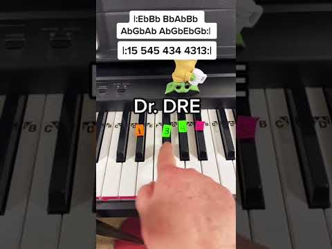 Dr. DRE Piano Tutorial Easy with Letters and Numbers 🤩🤩🤩 #shorts #piano