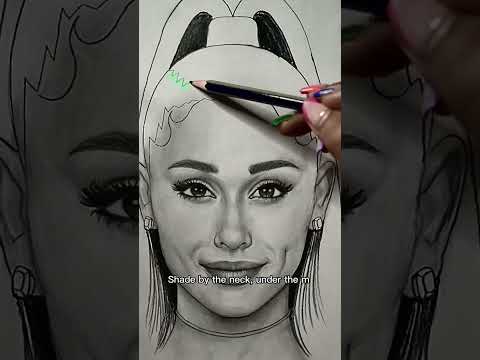 Draw Ariana Grande in 50 seconds! 🦄 #freestyle #shorts