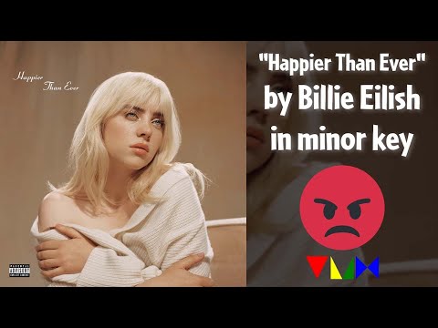 "Happier Than Ever" by Billie Eilish in minor key (Full Audio) 😢😡