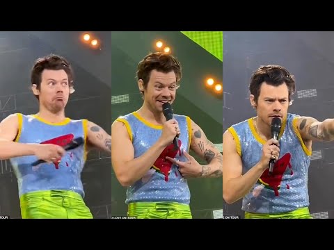 Harry Styles TEASES a female fan and jokes with her at their Belgium gig