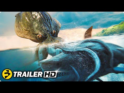 MEG 2: THE TRENCH (2023) “Megalodon vs. Giant Kraken Fight” Trailer | Jason Statham Movie