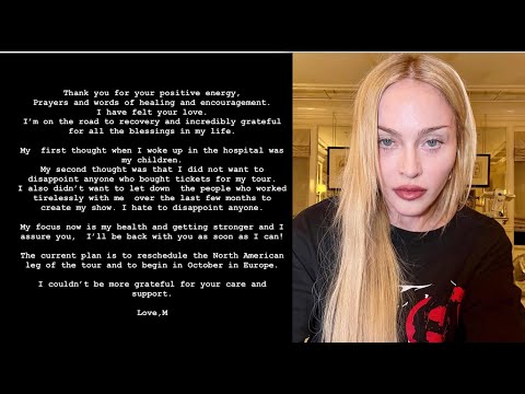 MADONNA statement Rescheduling American Leg of The CELEBRATION Tour- Restarting October in Europe