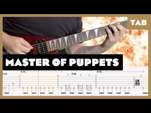 Master of Puppets Metallica Cover | Guitar Tab | Lesson | Tutorial | Stranger Things