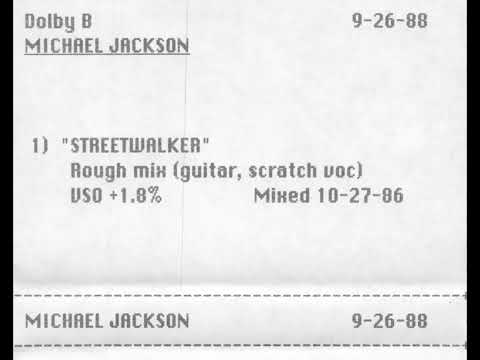 Michael Jackson – Streetwalker Rough mix (guitar, scratch voc)