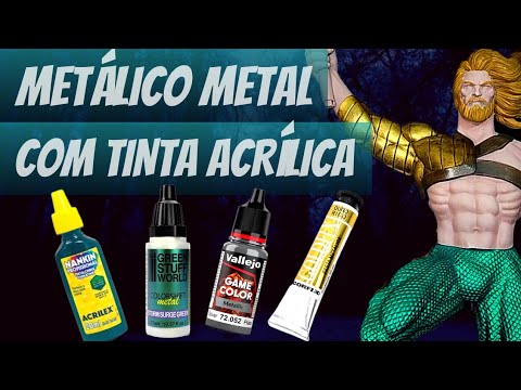 Pintura Metálica do Aquaman, aerógrafo, envelhecimento e GOLDFIX