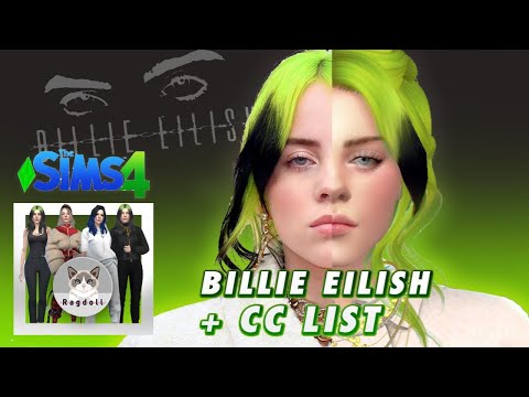 SIMS 4 | CAS | Billie Eilish 😈💚 Satisfying CC build + CC