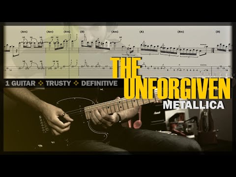 The Unforgiven – METALLICA 🔥 Guitar Cover Tab | Original Solo Lesson | Backing Track with Vocals