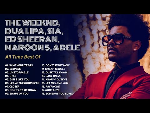 The Weeknd, Dua Lipa, Sia, Ed Sheeran, Maroon 5, Adele