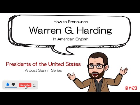 Warren G. Harding President | How to Say In American English | Just Sayin' | Historian's Eye | 01578