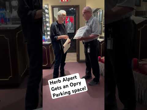Herb Alpert got an @opry parking space on his debut night. #oprydebut #countrymusic #herbalpert