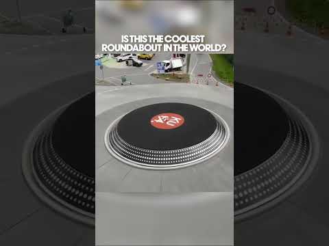 Is this the coolest roundabout in the world? 📍 Lyss, Switzerland 🇨🇭  #housemusicalllifelong #house