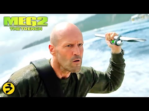 MEG 2: THE TRENCH (2023) Clip “Good Luck” | Jason Statham Megalodon Movie