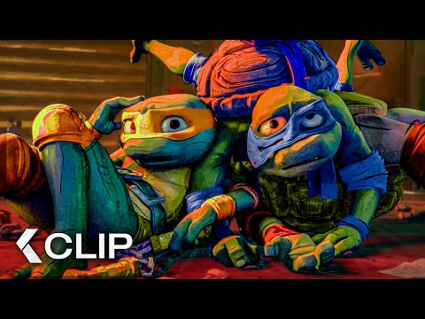 Ninja Turtles vs. Criminals Fight Scene – Teenage Mutant Ninja Turtles: Mutant Mayhem (2023)
