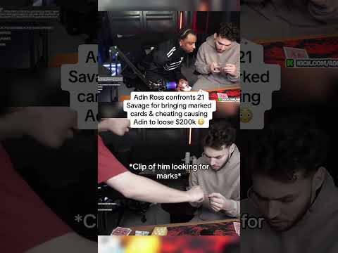 21 Savage caught using marked cards against Adin Ross on stream
