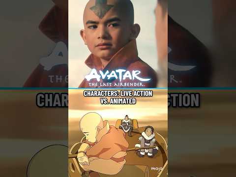 Avatar the Last Airbender Characters: Animated vs Live Action #shorts