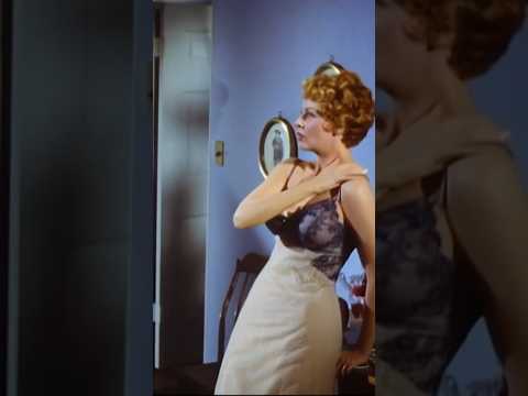 🪞Pearl necklace 🎬 Slightly Scarlet (1956) #shorts #drama #crime #1950smovie #colorized  #classics