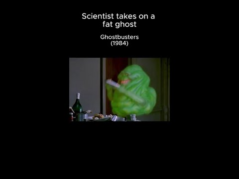 Scientist takes on a fat ghost #short #shorts #Ghostbusters #paulrudd #capcut