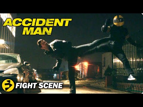 ACCIDENT MAN | Scott Adkins | Back street brawl with the Triad Biker