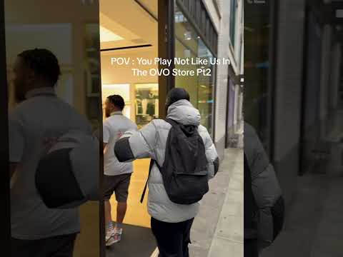 Fans were playing “Not Like Us” at the OVO store 👀