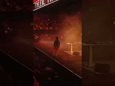 Tyler, The Creator has the whole crowd singing Earthquake at Kendrick Lamar pop out concert