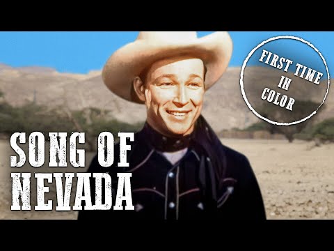 Song of Nevada | Roy Rogers | COLORIZED | Old Western Movie