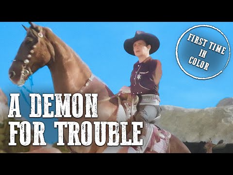A Demon for Trouble | COLORIZED | Bob Steele | Classic Western Film