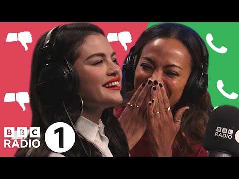 Selena Gomez & Zoe Saldana talk tea, using the bathroom and subtitles on Unpopular Opinion