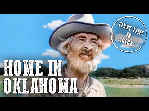 Home in Oklahoma | ROY ROGERS | COLORIZED | Free Cowboy Film
