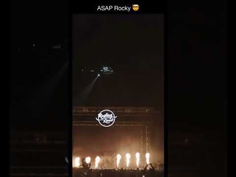 A$AP Rocky opened his set in a helicopter