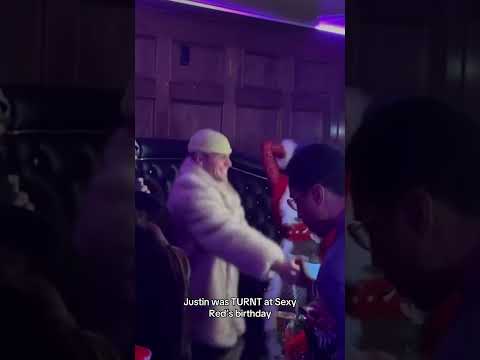 Justin Bieber was vibing at the birthday party