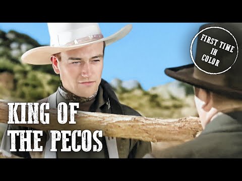 King of the Pecos | John Wayne | Colorized | Western