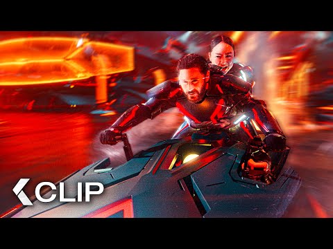 Ares Gets Chased By Evil AI Drones Scene – TRON 3: ARES (2025)