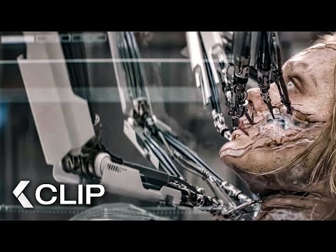 Weyland-Yutani Synth Gets Repaired Scene – PREDATOR: BADLANDS (2025)