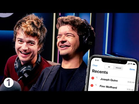 Joe Keery & Gaten Matarazzo call their famous friends – will they be sitting or standing?