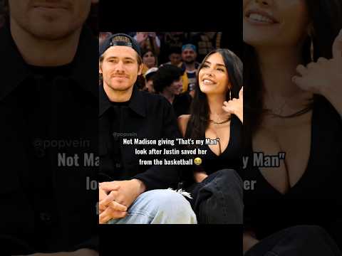 Not Madison Beer giving "That's my Man" look after Justin herbert saved her from basketball 😭