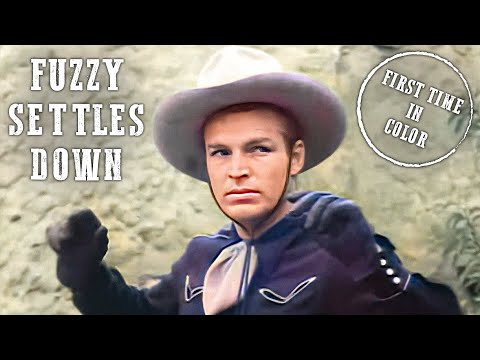 Fuzzy Settles Down | Buster Crabbe | Western | Al St. John | Colorized | 4K