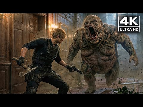 RESIDENT EVIL 9: REQUIEM 13 MINUTES NEW GAMEPLAY Leon Boss Fight, Leon meets Grace for First Time