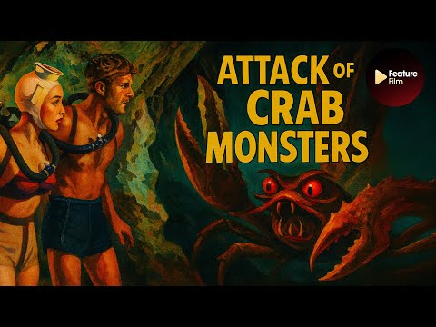 Attack of the Crab Monsters (1957) | Colorized Full Movie | Classic Sci-Fi Horror HD
