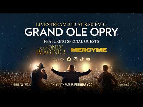 Celebrating the upcoming premiere of “I Can Only Imagine 2” LIVE at the Grand Ole Opry!