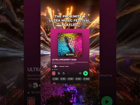 The Ultra x Proximity official festival playlist ⚡️🌴 Listen exclusively on Proximity’s Spotify