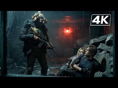 RESIDENT EVIL 9 Requiem Chris Redfield Saves Leon and grace from Death Scene (2026) 4K
