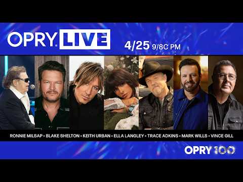 Opry Live – Ronnie Milsap, Blake Shelton, Keith Urban, Ella Langley, Trace Adkins, Vince Gill & More